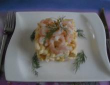 Салат с креветками и кукурузой: рецепты с фото
