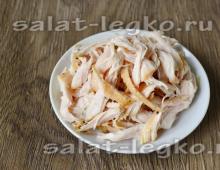 Салат с рукколой и куриной грудкой Теплый салат с рукколой и куриной грудкой